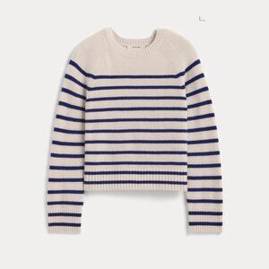 NWT EverlaneThe Boxy Crew in Cashmere Blue Stripe Sz XS